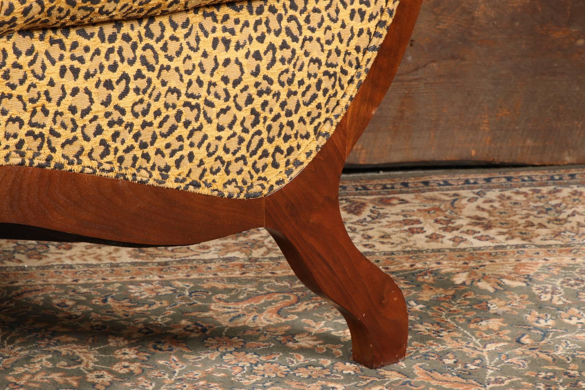 20th Century Animal Print Upholstered Armchair