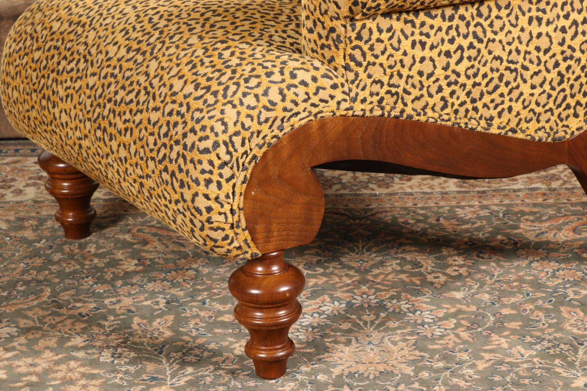 Animal Print Upholstered Armchair 1