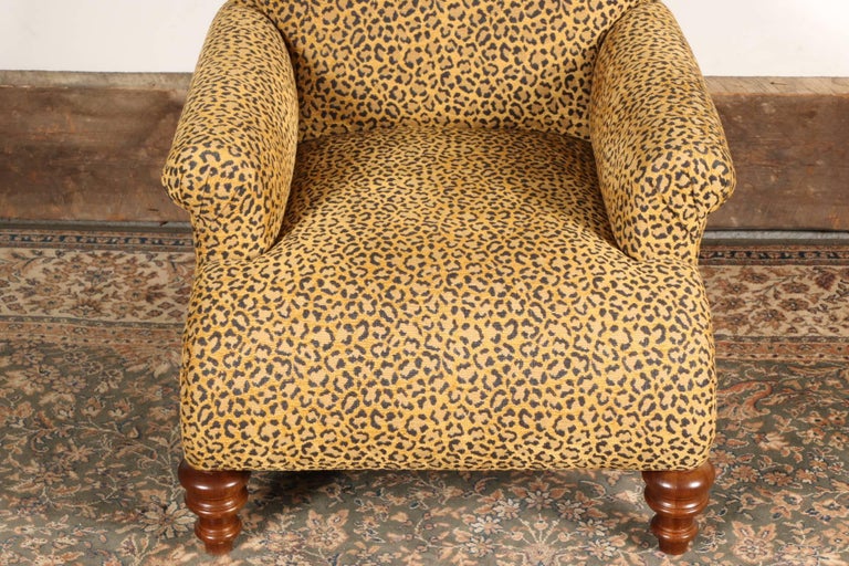 Animal Print Upholstered Armchair For Sale at 1stDibs