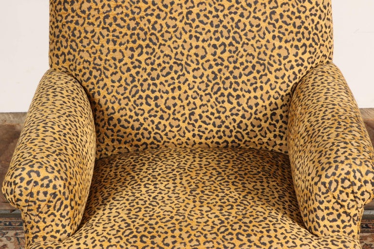 Animal Print Upholstered Armchair For Sale at 1stDibs