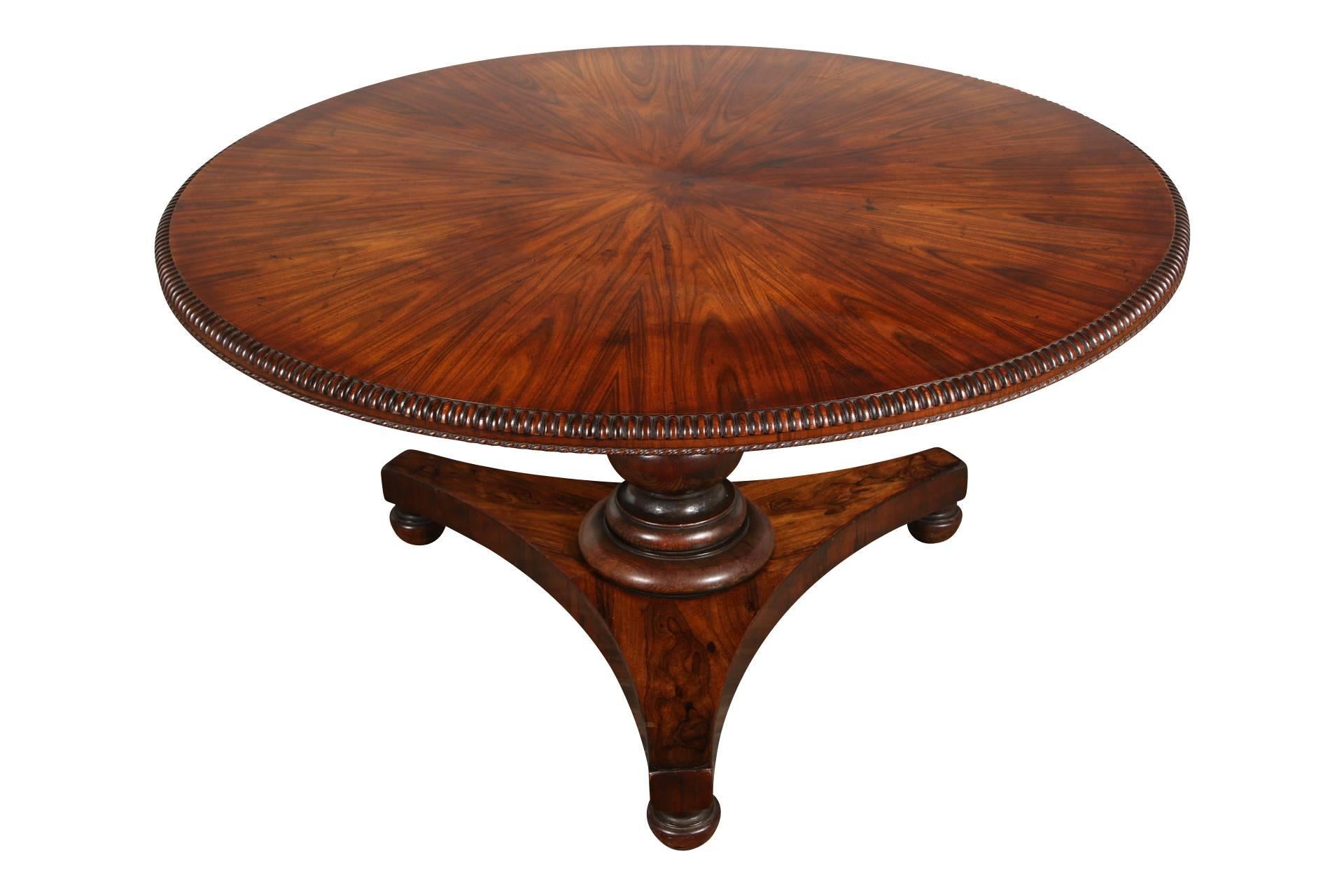 Regency Rosewood Tilt-Top Center Table, circa 1840 In Good Condition In Bridgeport, CT