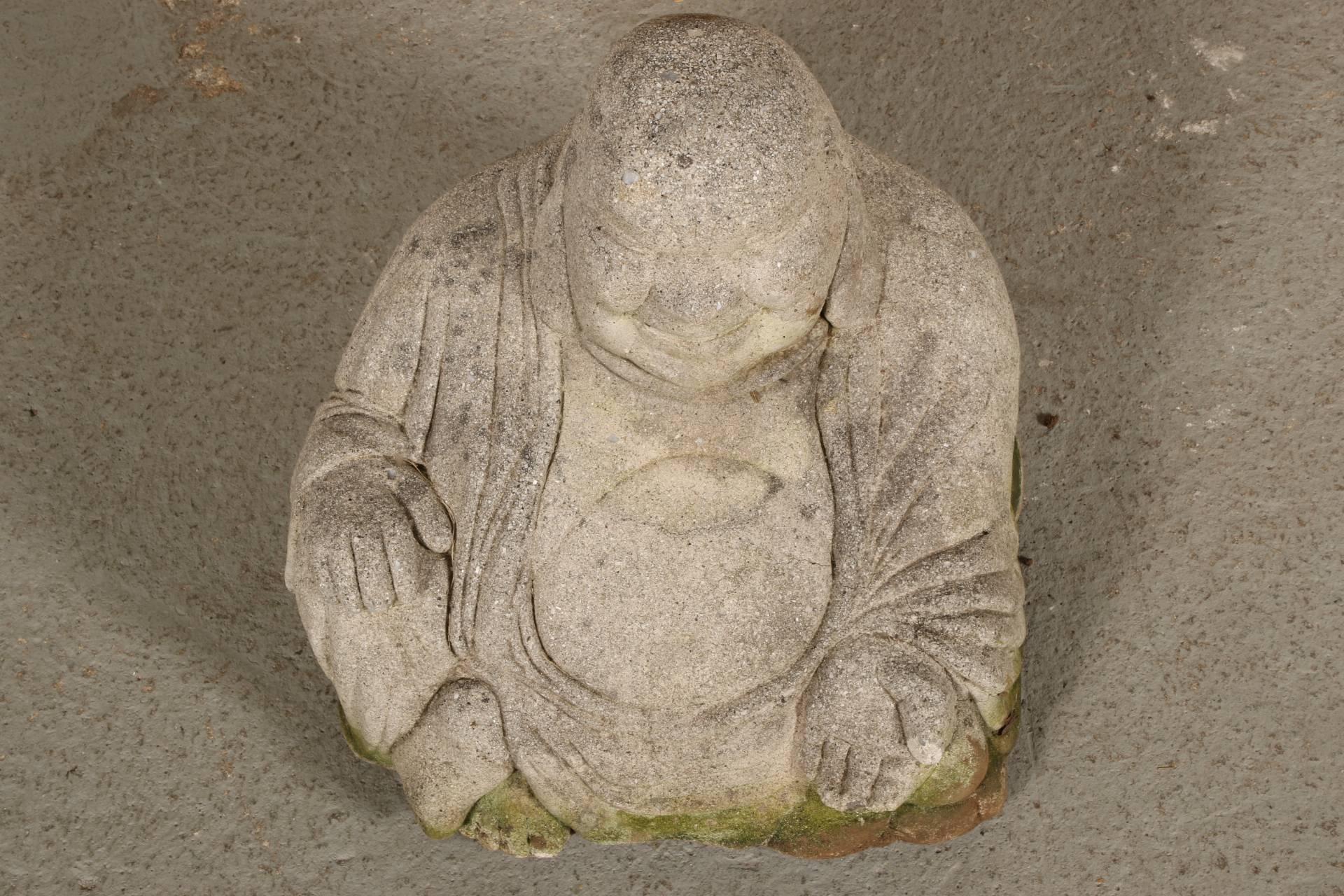 happy buddha outdoor statue