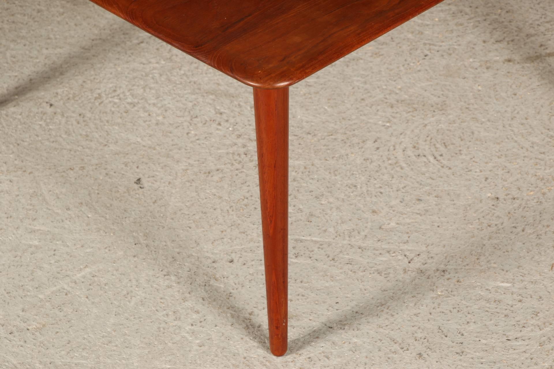 Scandinavian Modern Danish Designer Teak Two-Tier Corner Table