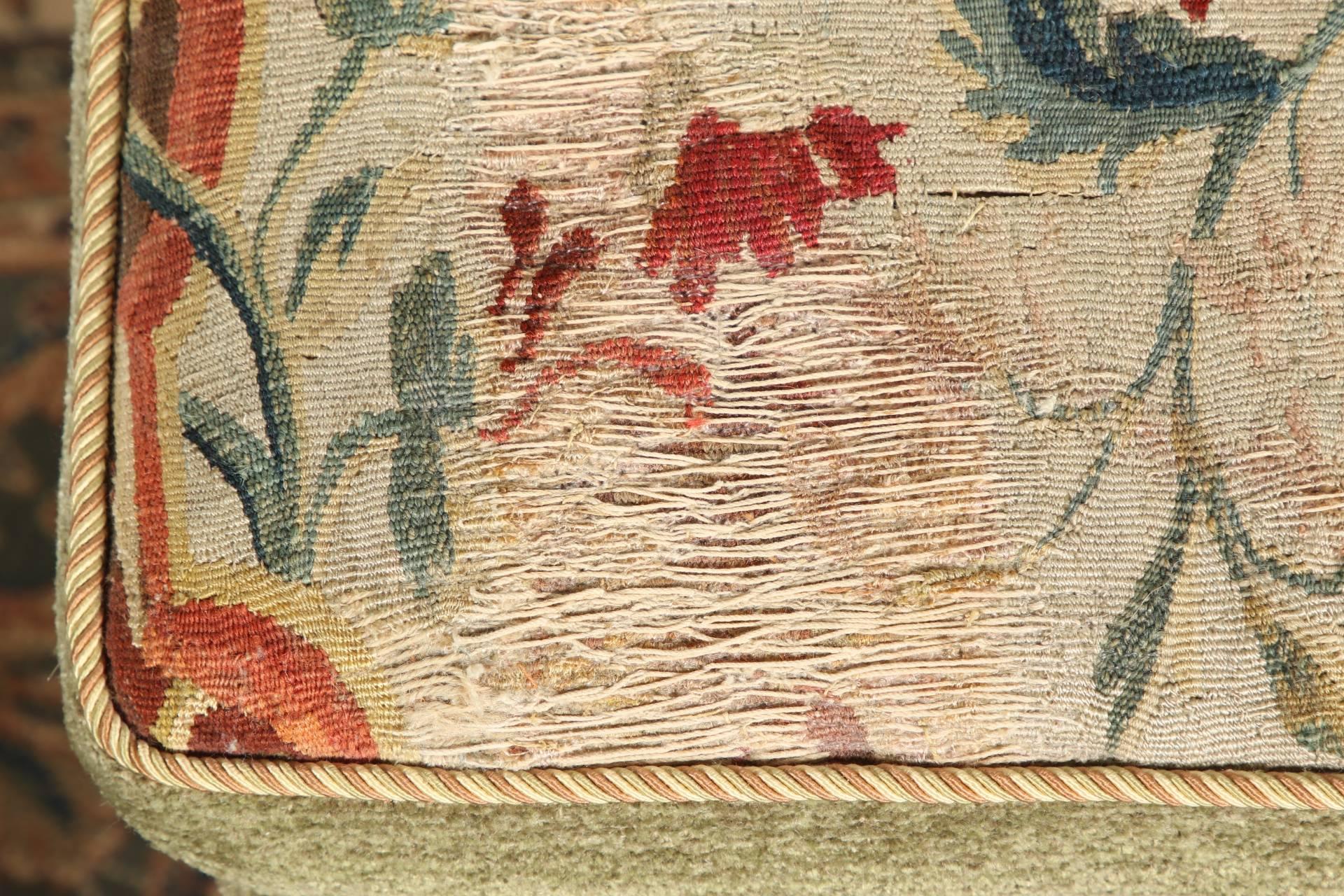 Pair of 18th Century Tapestry Covered Benches For Sale 2