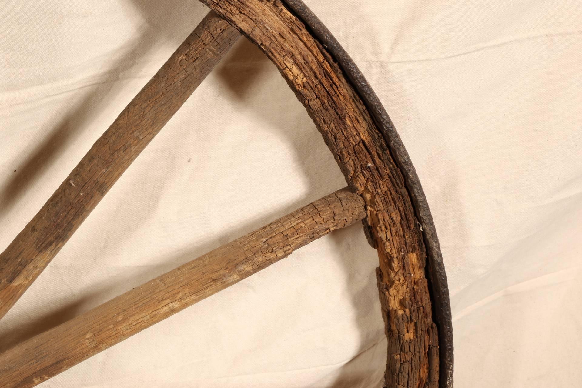 Rustic Pair of Antique Wagon Wheels