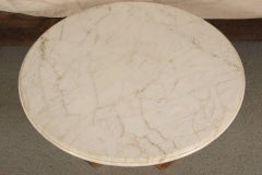 Marble-Top Column Base Coffee Table