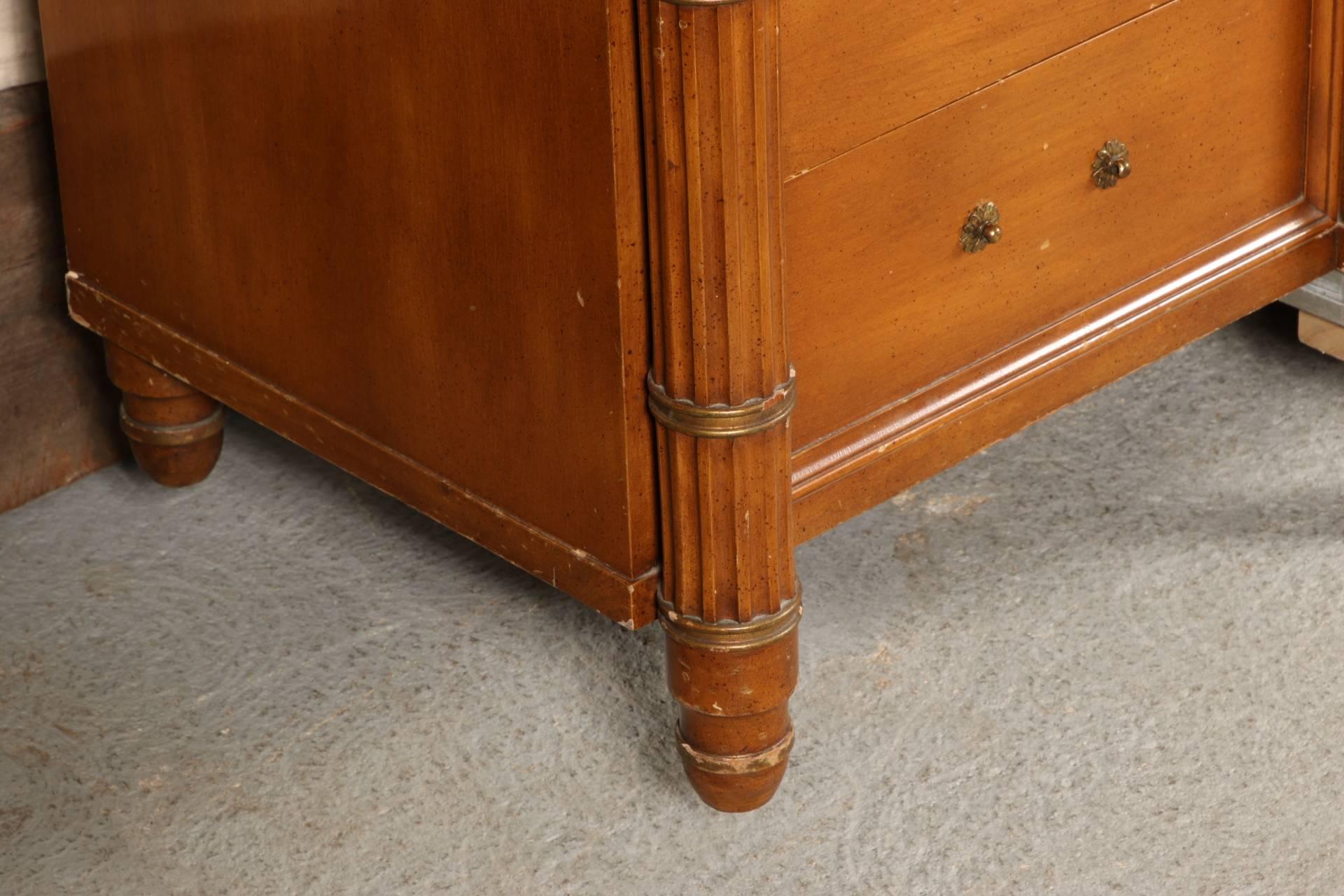 Vintage Marble-Top Long Dresser In Good Condition In Bridgeport, CT