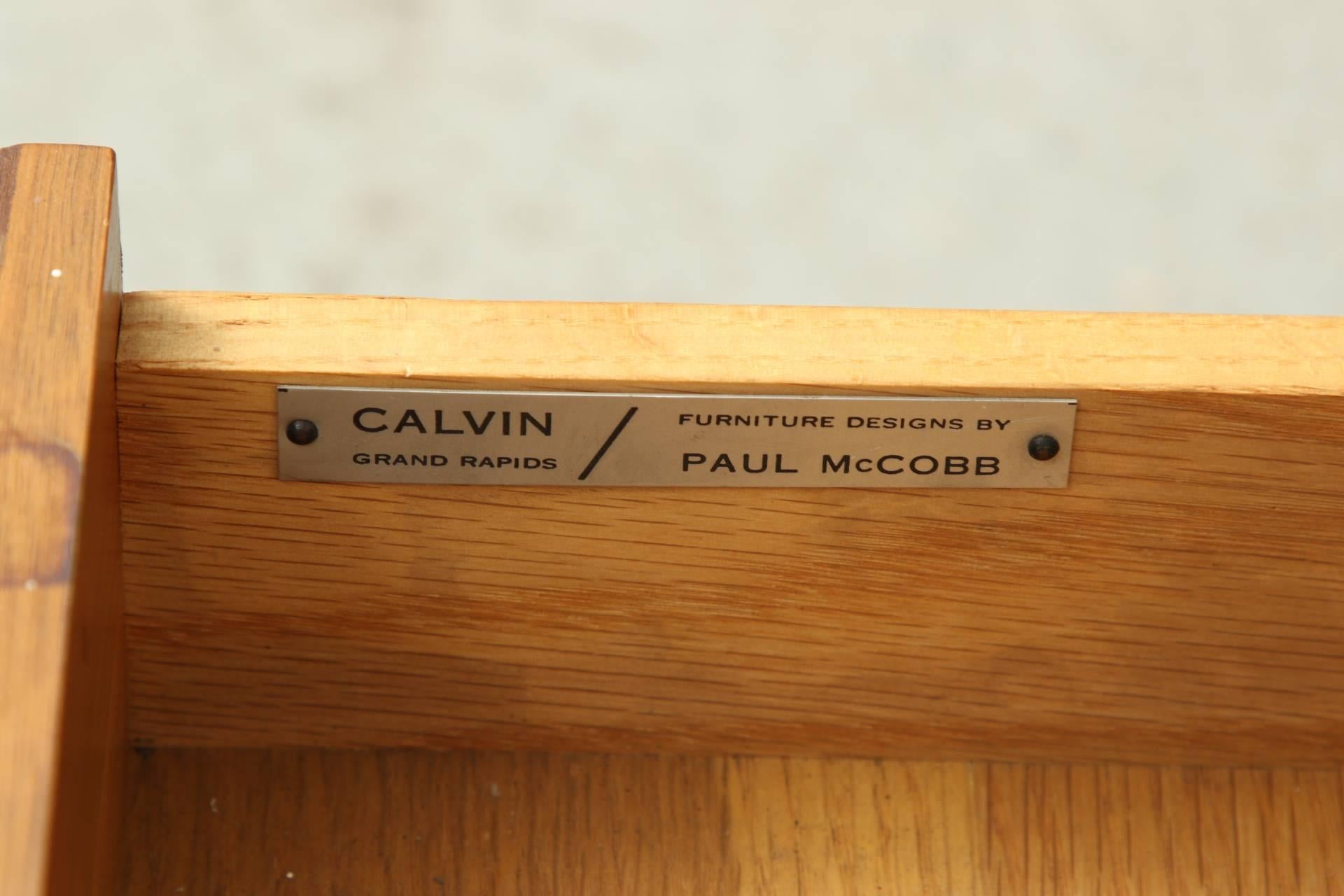 Paul McCobb Leather Top Midcentury Coffee Table 3