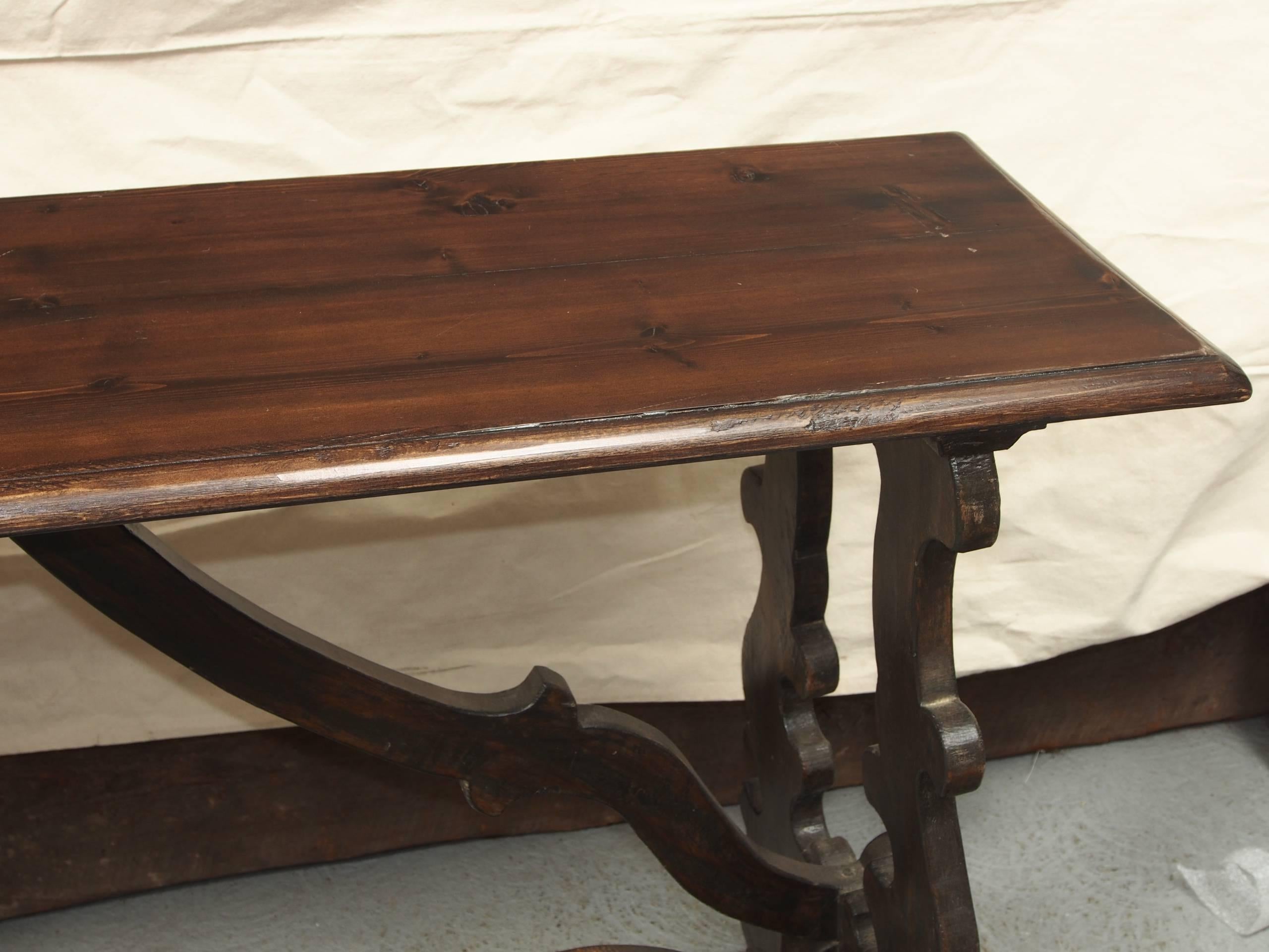 Antique Jacobean Style Pine Console Table 1