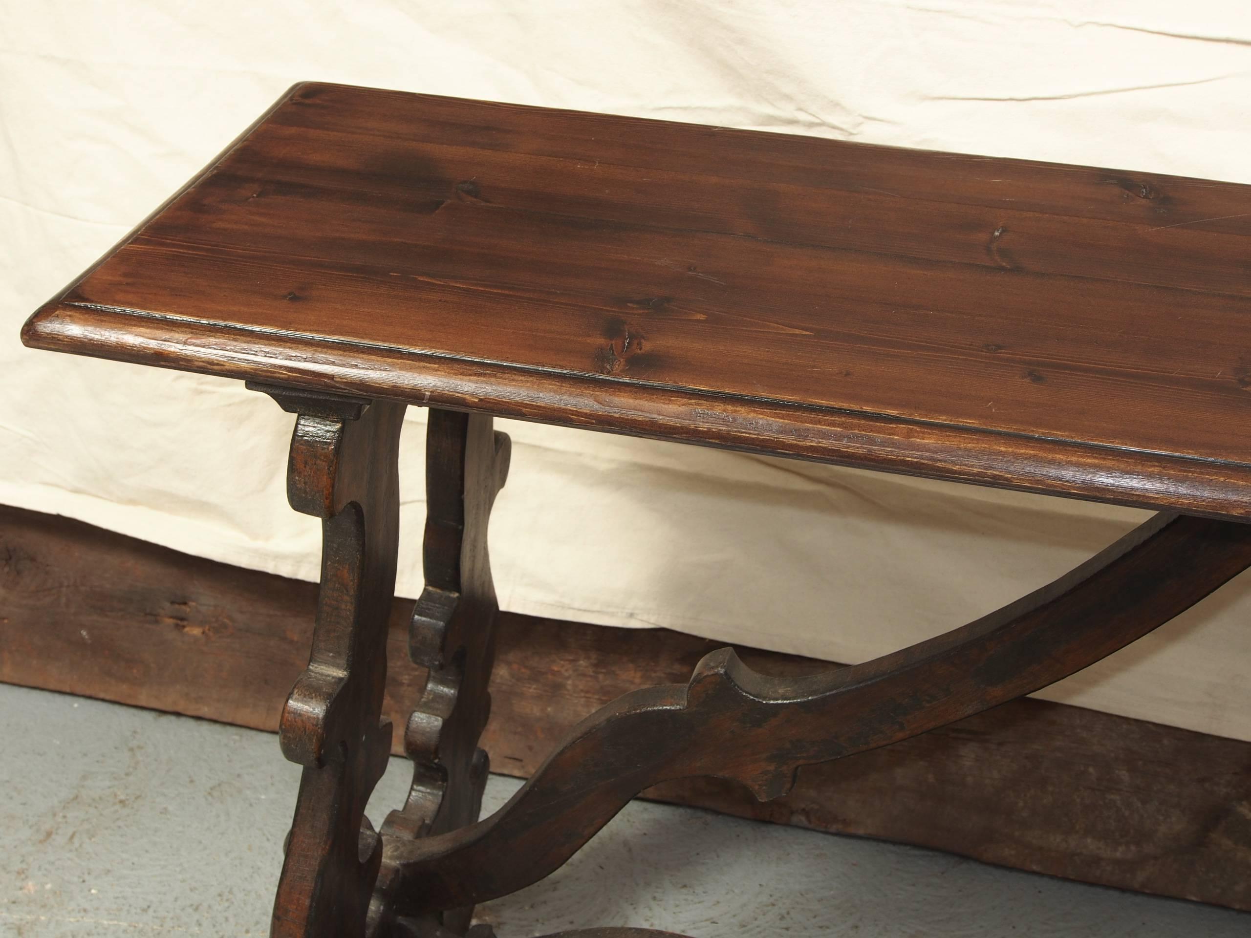Antique Jacobean Style Pine Console Table 2