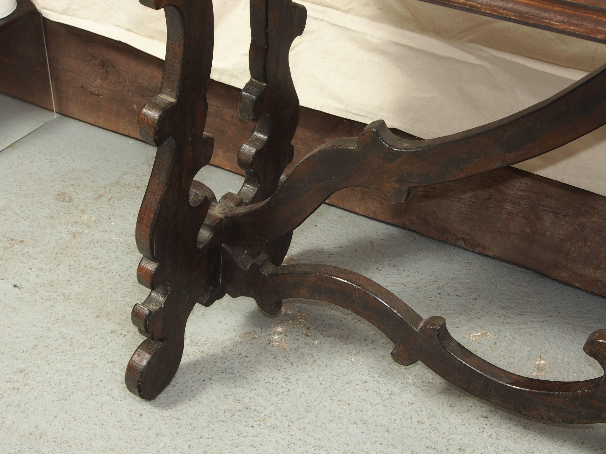 Antique Jacobean Style Pine Console Table 4