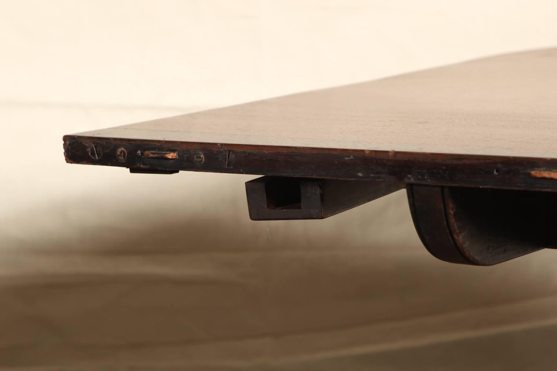 Antique Mahogany Double Pedestal Table, circa 1840 In Good Condition In Bridgeport, CT