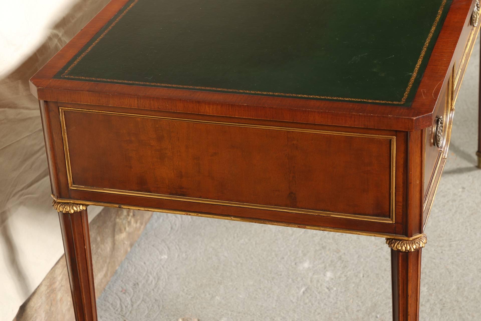20th Century Quality Walnut and Rosewood Empire Style Desk