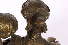 Neoclassical Bronze Figural Group Mounted as a Lamp
