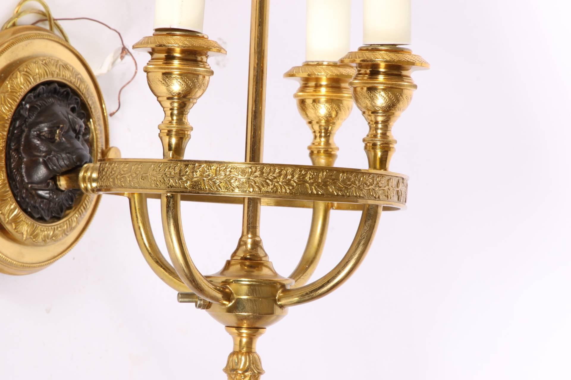 Pair of Brass and Tole Neoclassical Sconces 3