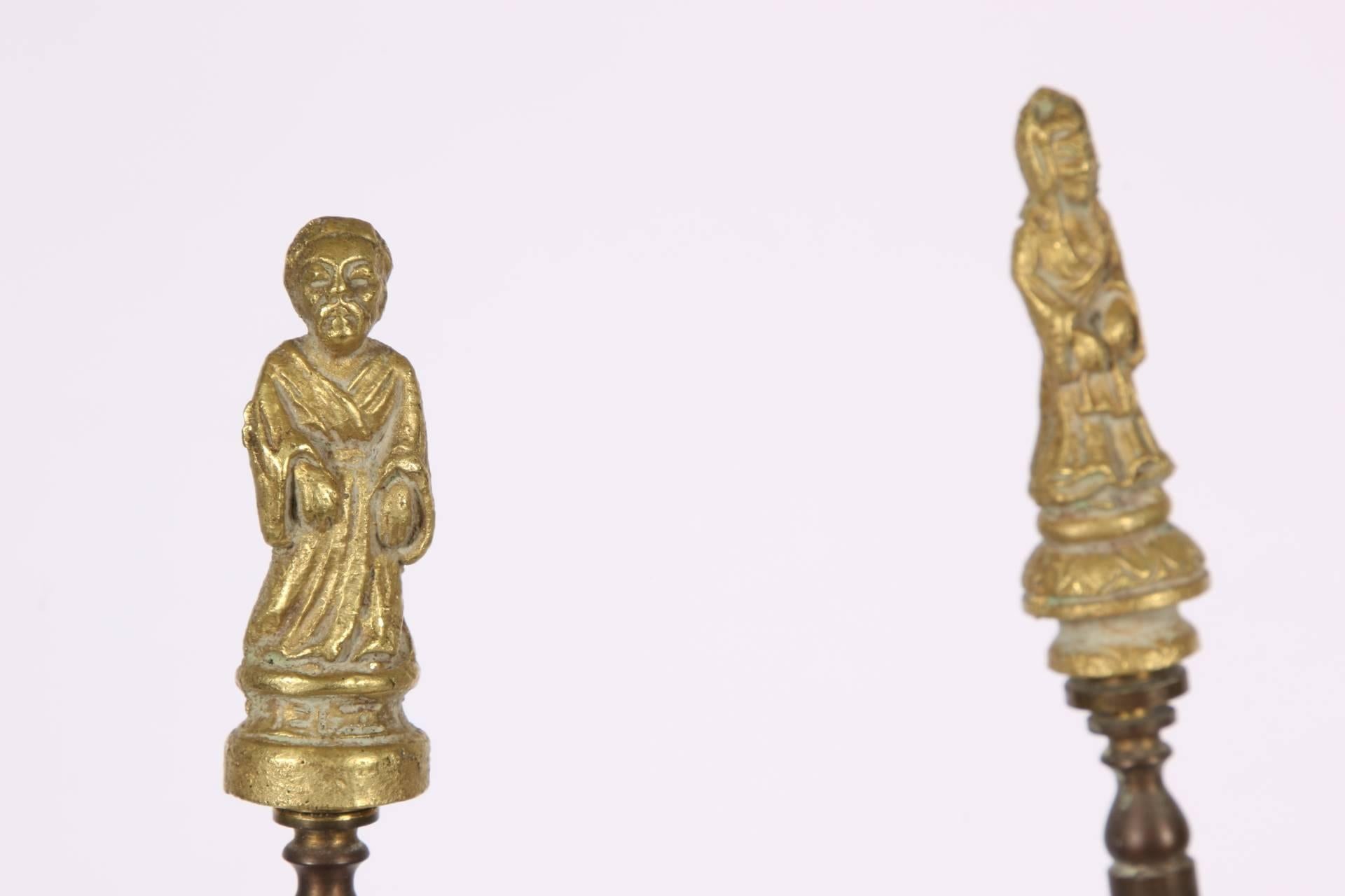 Pair of Quan Yin Figures Mounted as Lamps 1