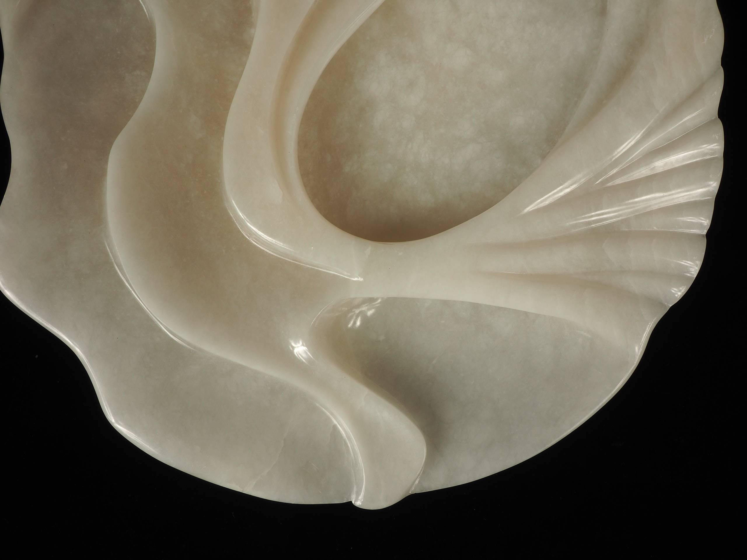 Contemporary Shannon Ravenhall Huge Alabaster Sculpture in Stand