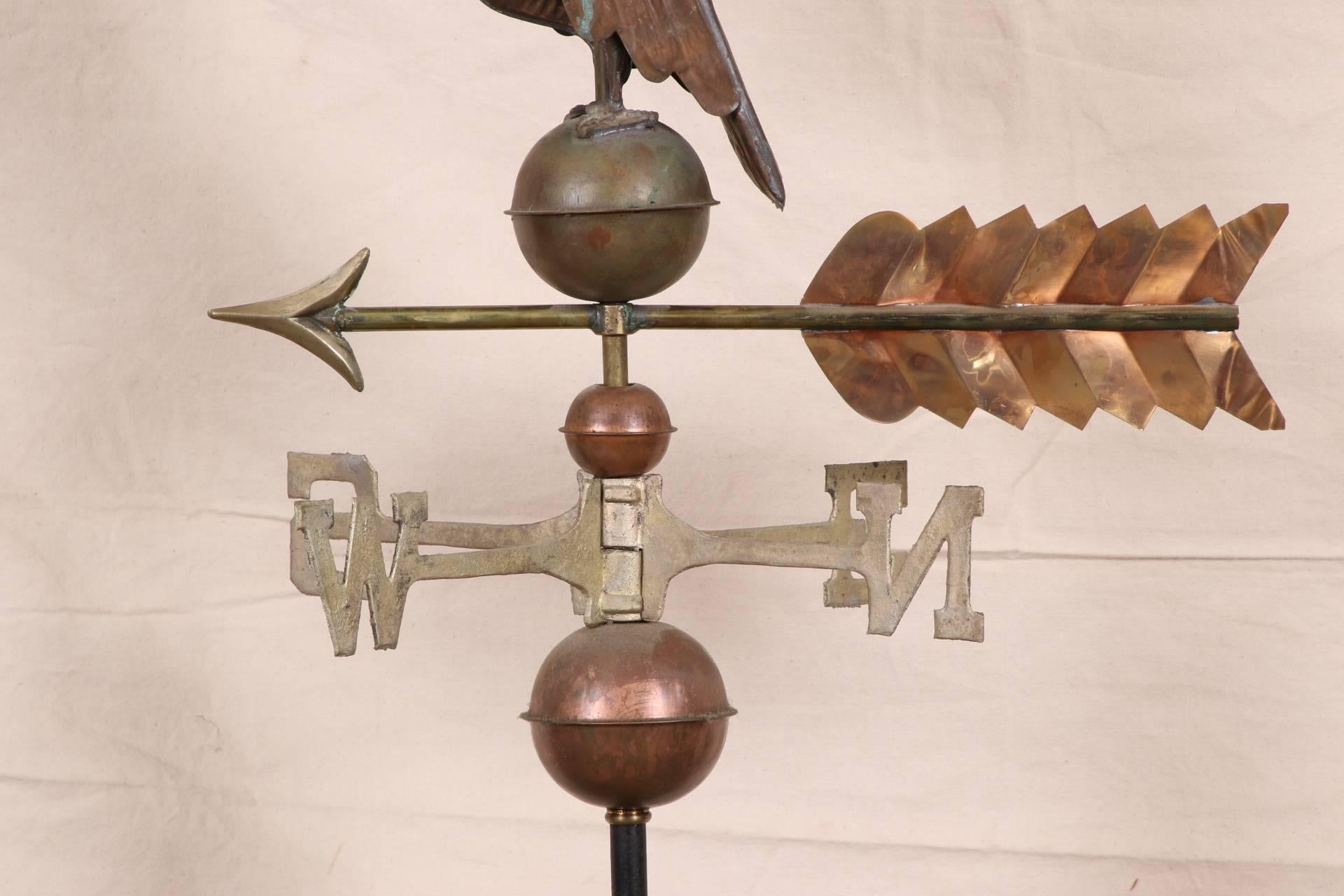 American Copper and Brass Weathervane with Eagle