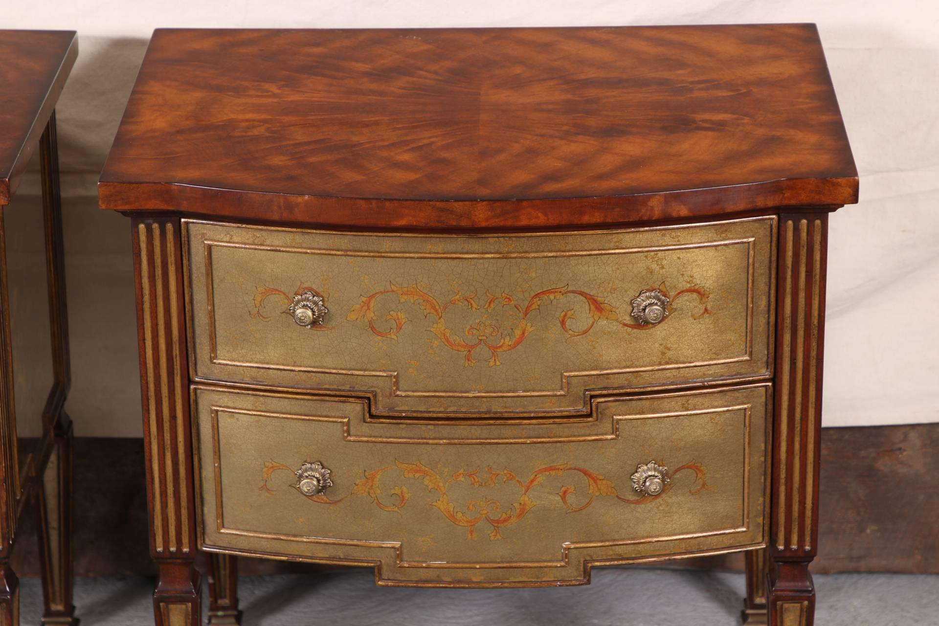 Pair of Fine Decorated Theodore Alexander Side Tables In Good Condition In Bridgeport, CT