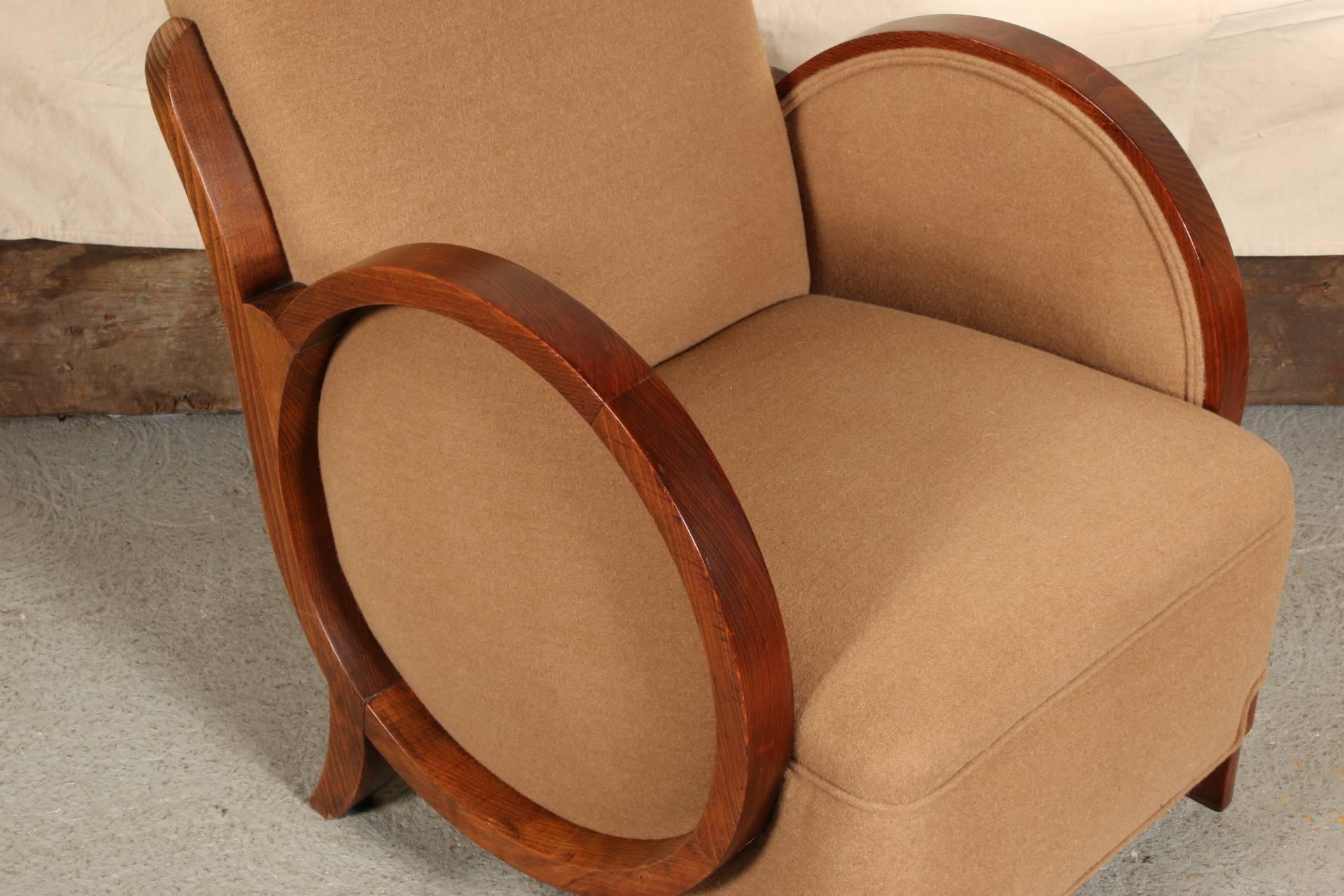 Art Deco Mohair Club Chair In Good Condition In Bridgeport, CT