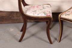 Pair of English Regency Classical Paint Decorated Side Chairs