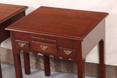 Pair of Custom Quality Mahogany Side Tables