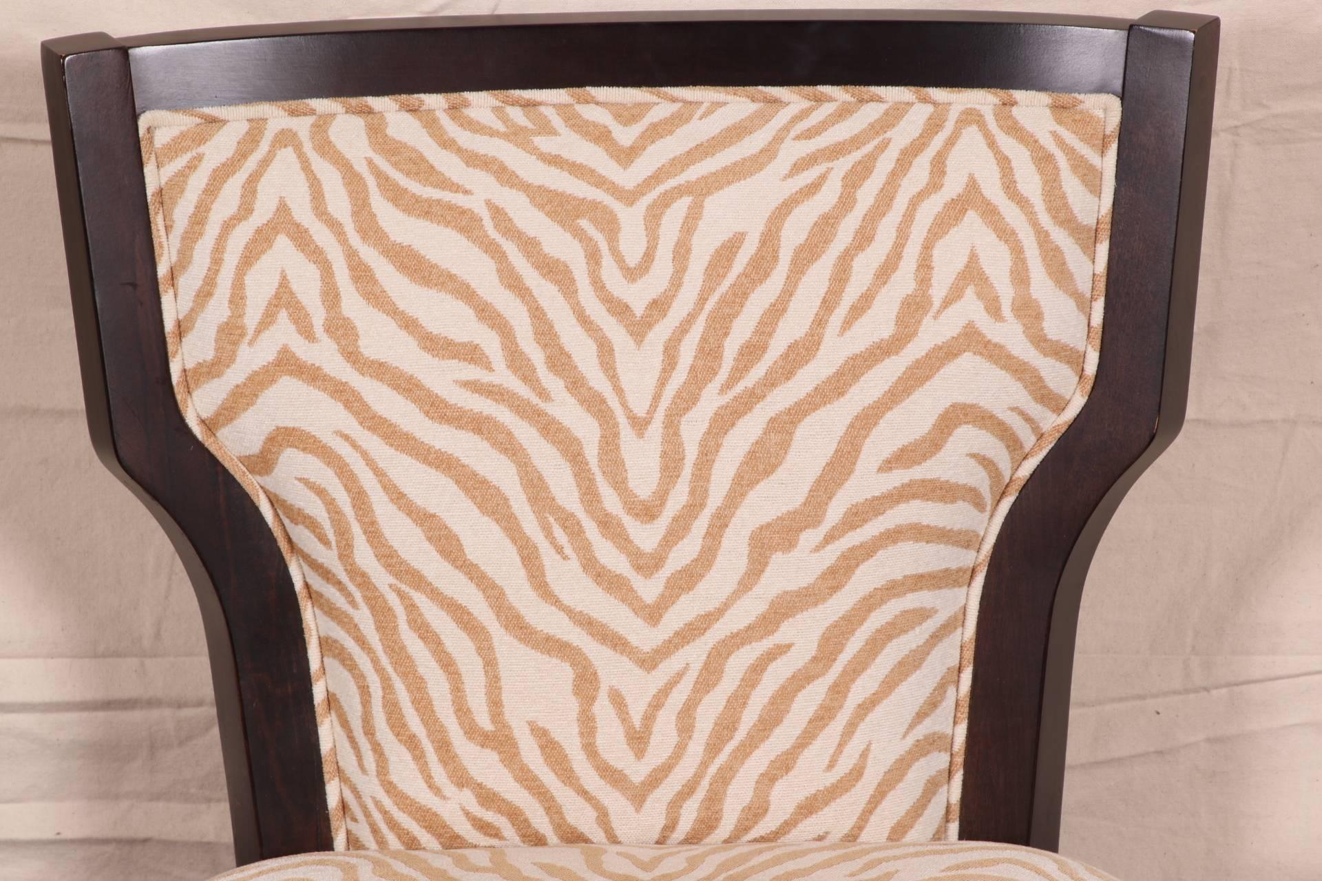 Pair of Zebra Print Lounge Chairs 3