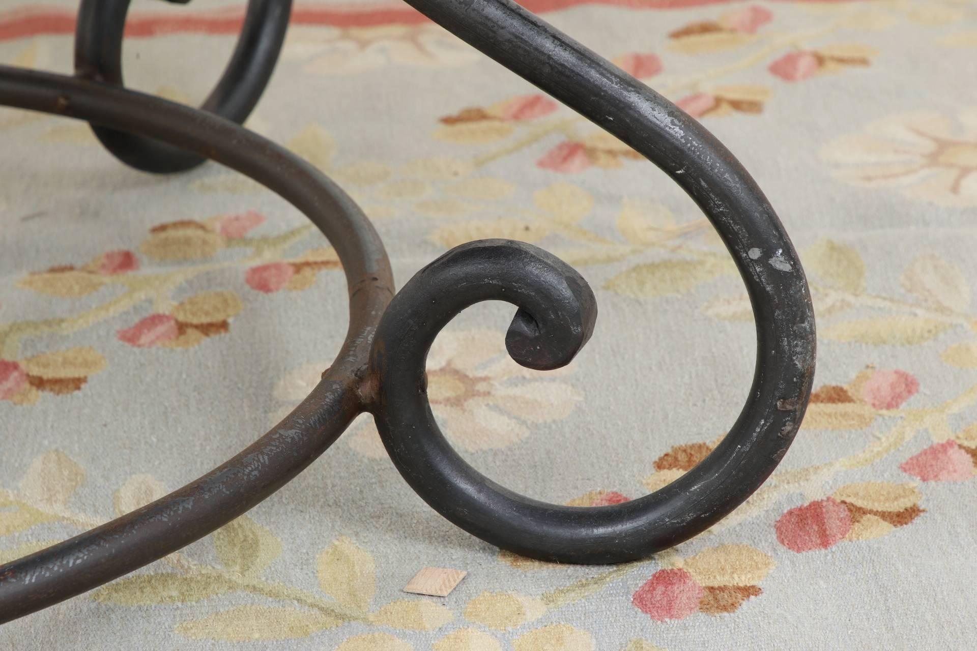 Fine Custom Continental Round Inlaid Walnut Table with 18th Century, Top 2