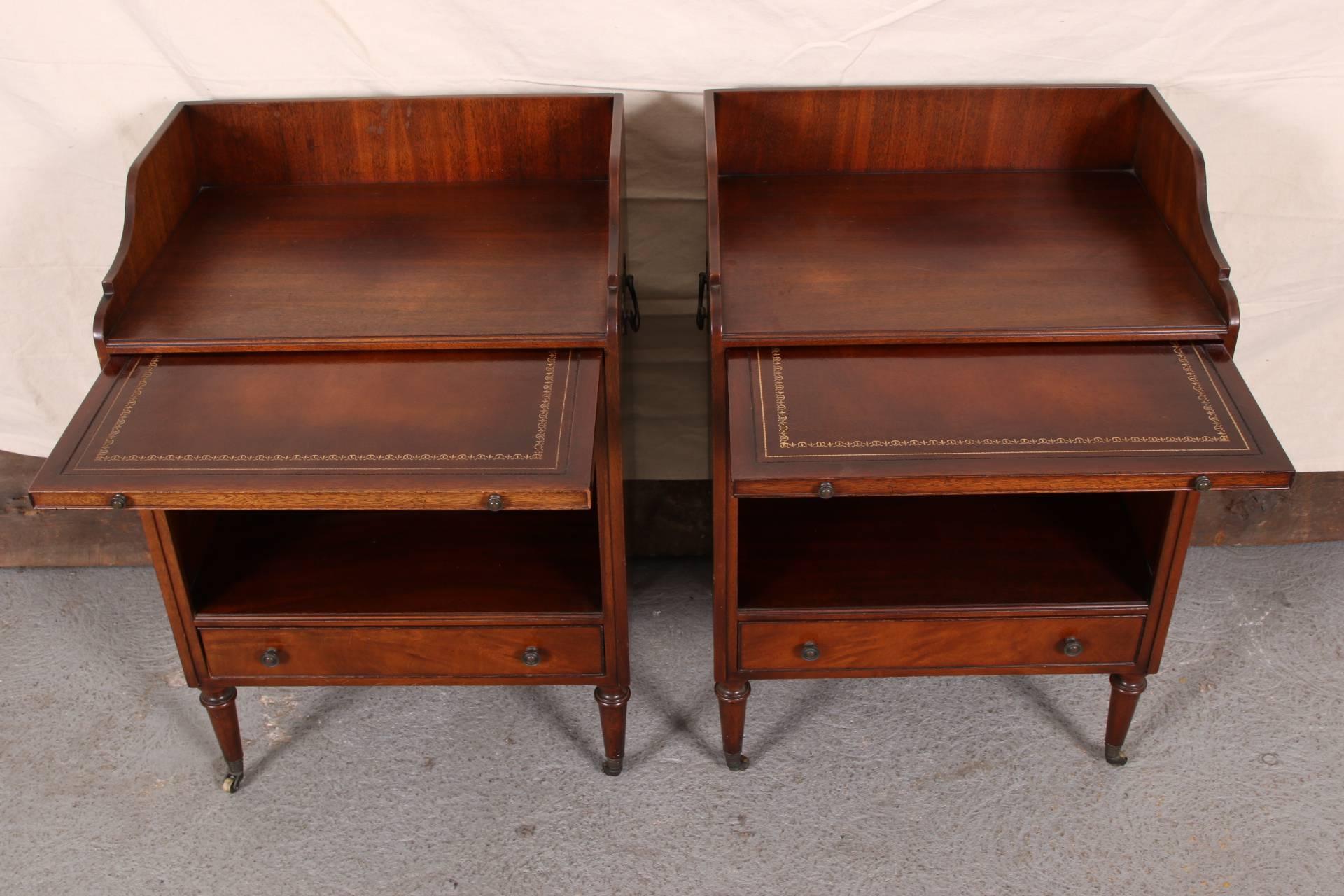 Pair of Charak Mahogany Open Stands 4