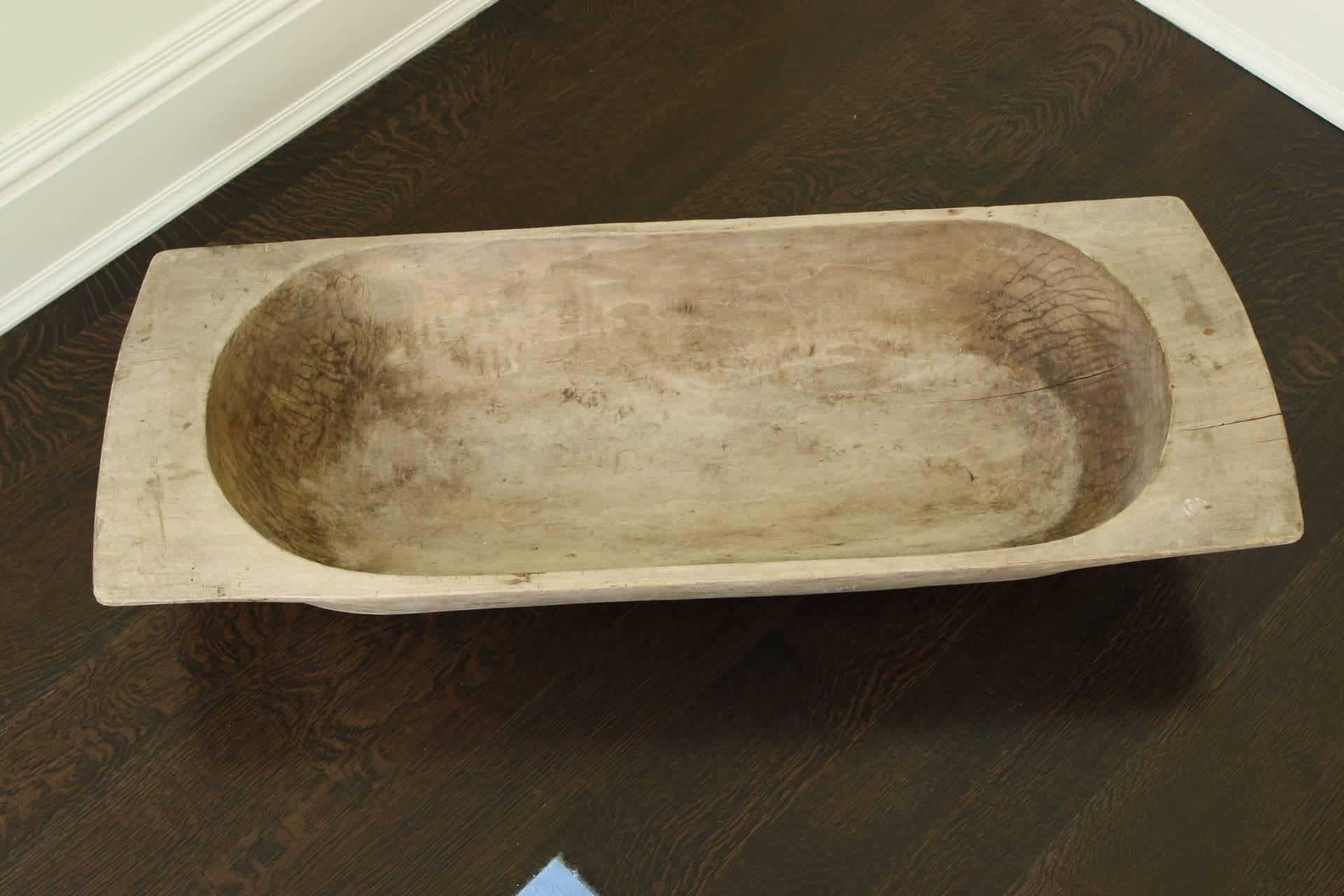 antique wooden dough bowl trencher