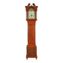 Antique American Chippendale Tall Case Clock by Goldsmith Chandlee of Winchester