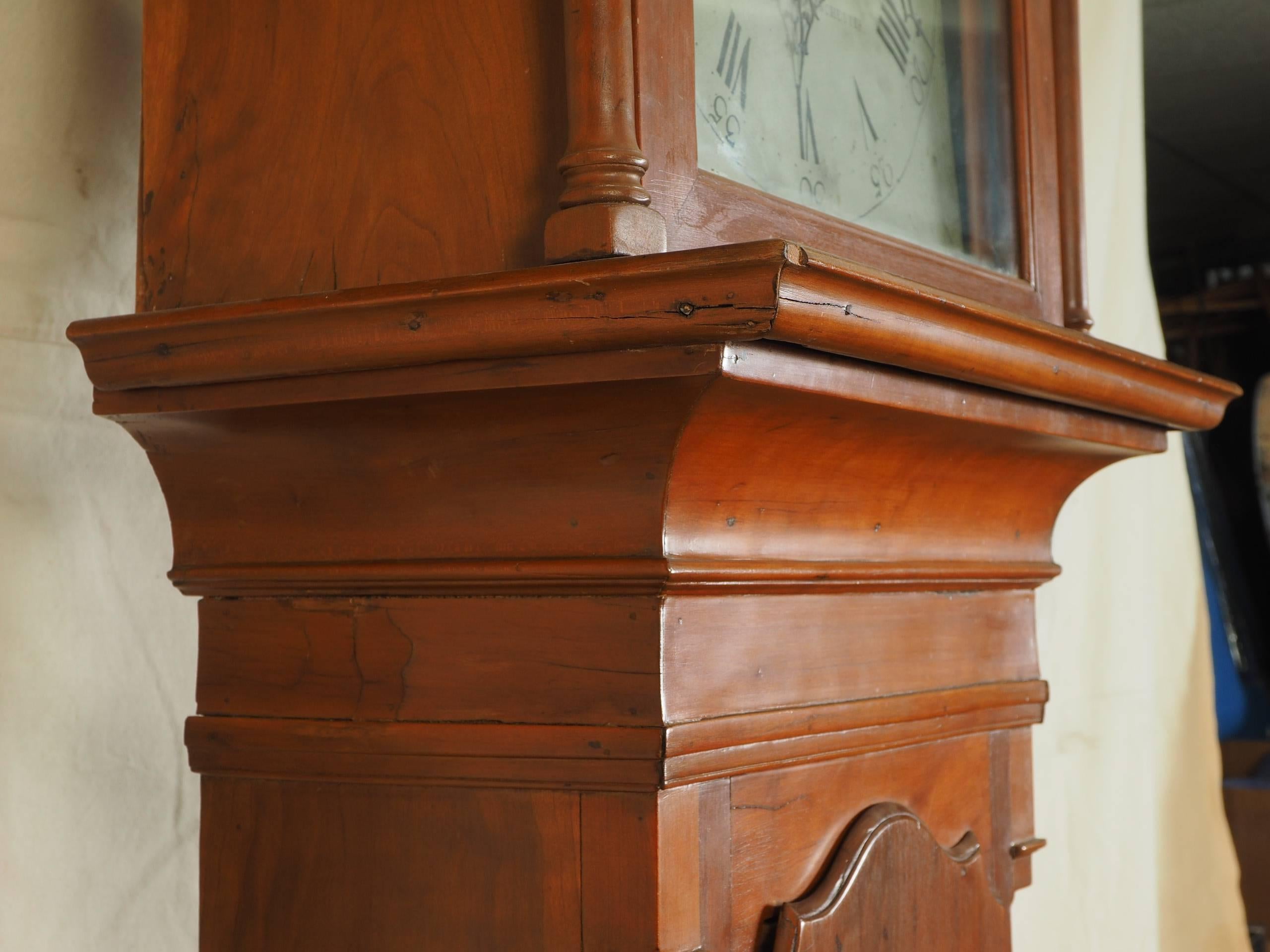 19th Century American Chippendale Tall Case Clock by Goldsmith Chandlee of Winchester