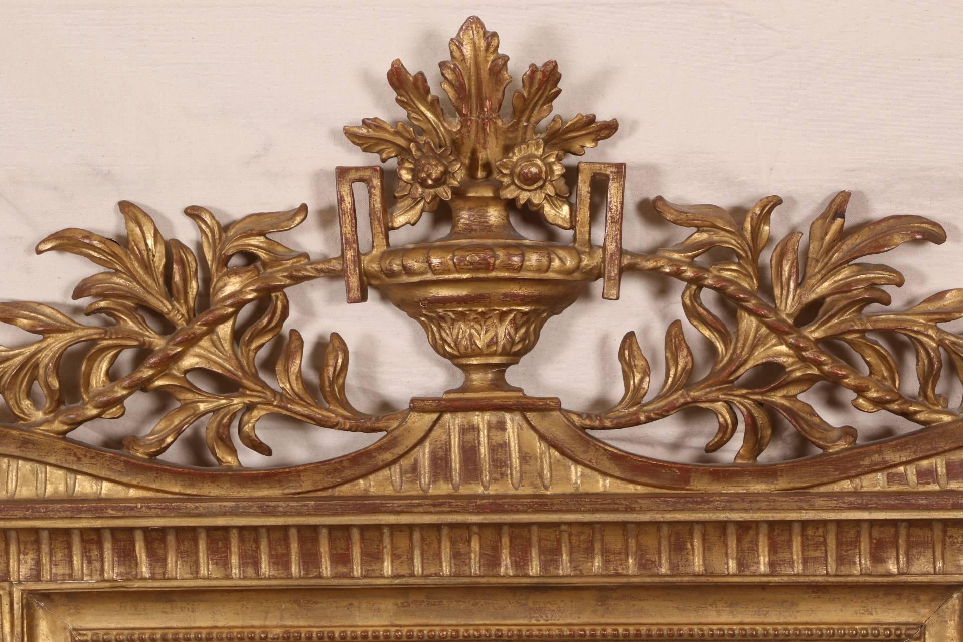 20th Century Large Carved and Gilt Mirror