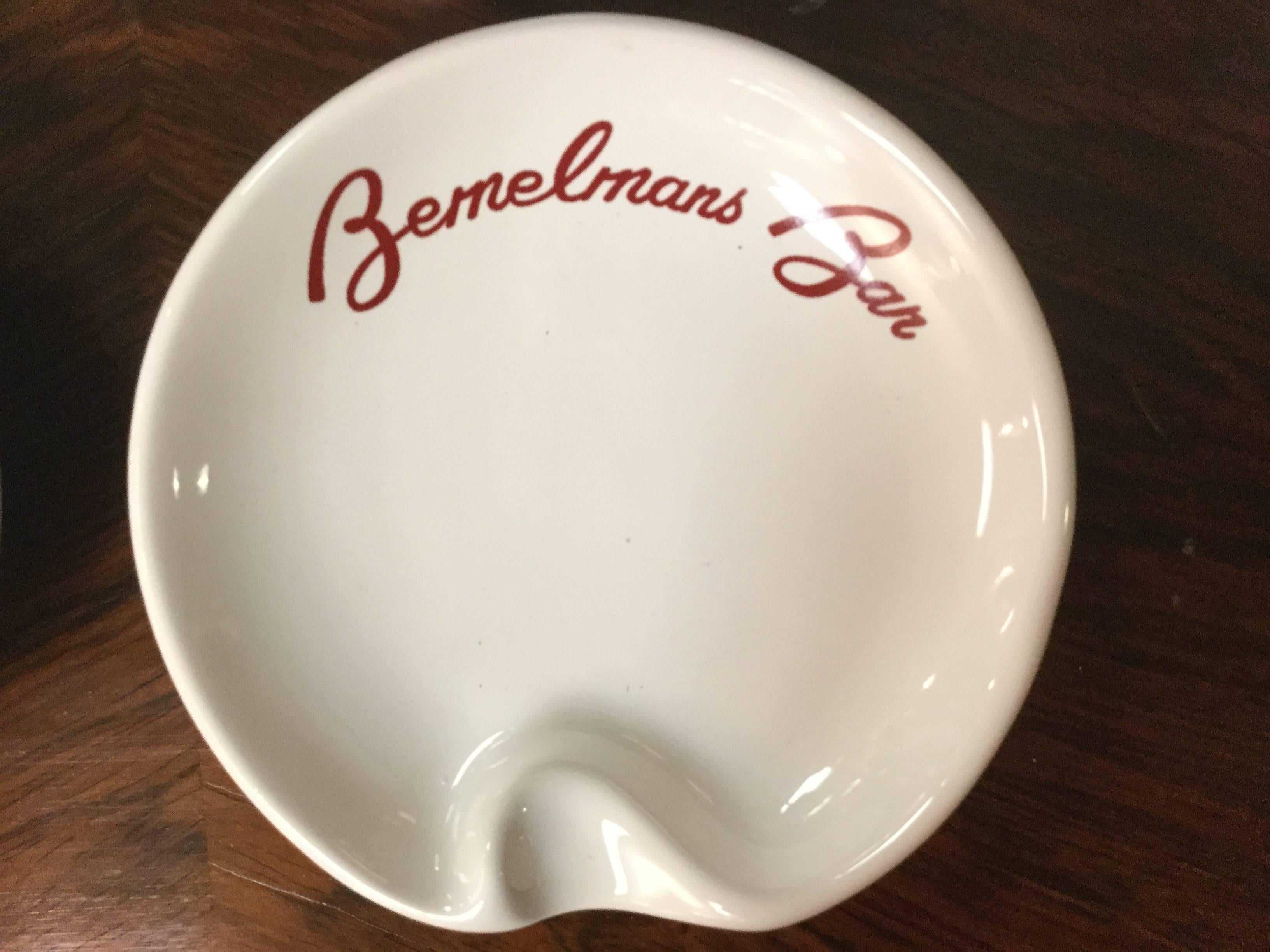 Hollywood Regency Set of Four Bemelman's Bar Ashtrays/ Carlyle Hotel NYC