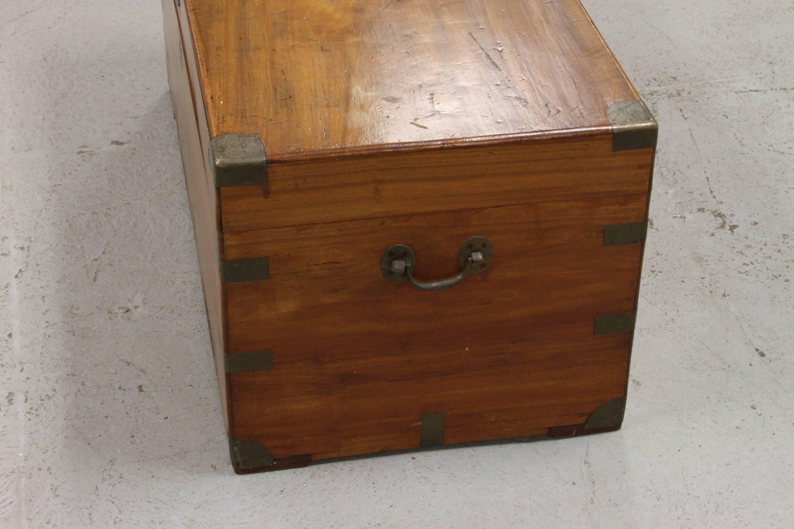 19th Century Camphor Wood Campaign Chest 3