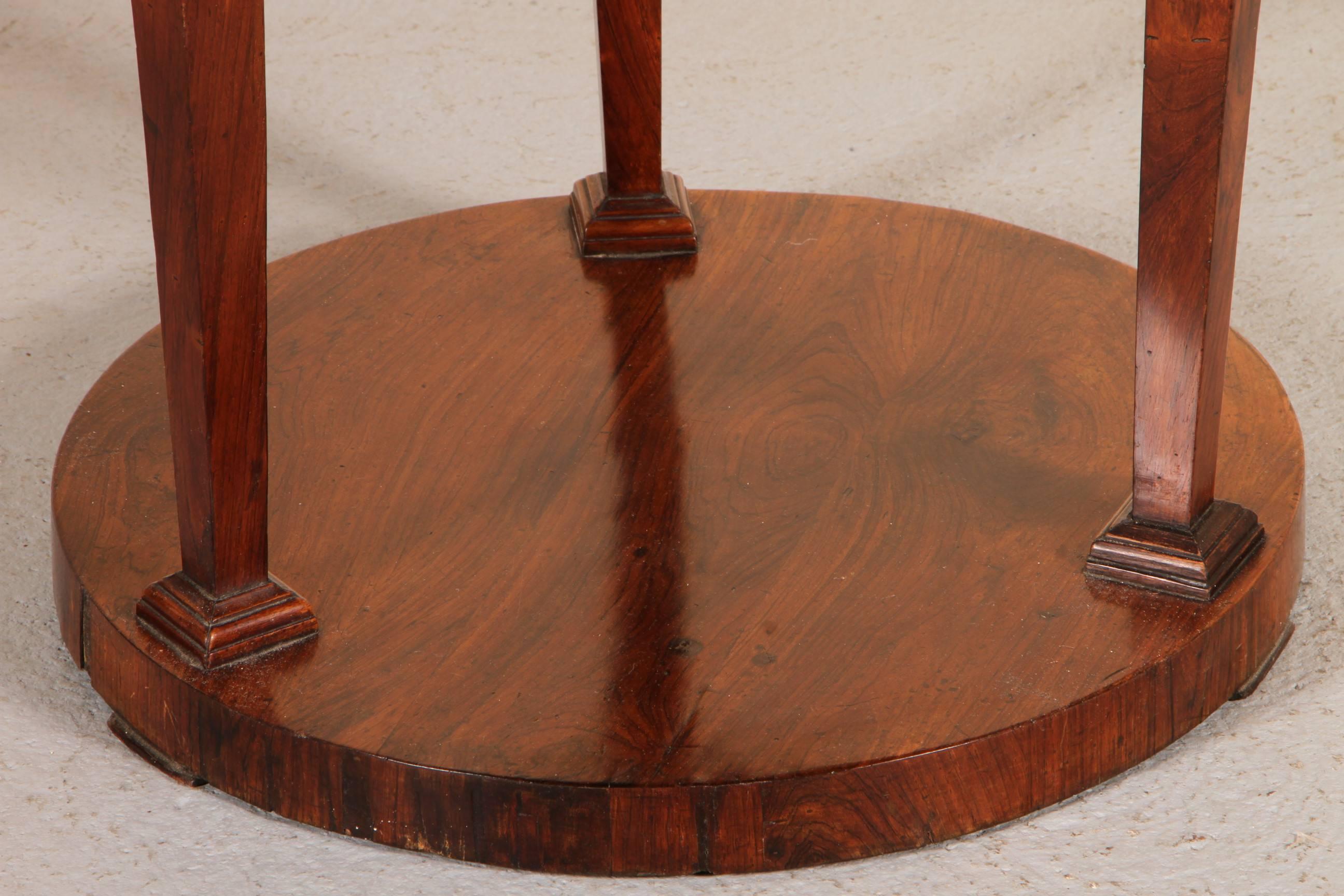 18th Century and Earlier 18th Century Walnut Work Table with Painted Center Panel