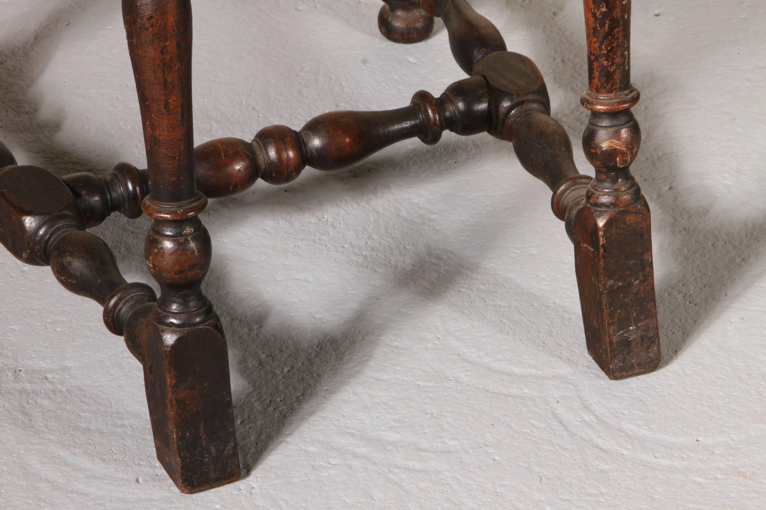 Set of Four Early 18th Century Jacobean Side Chairs 2