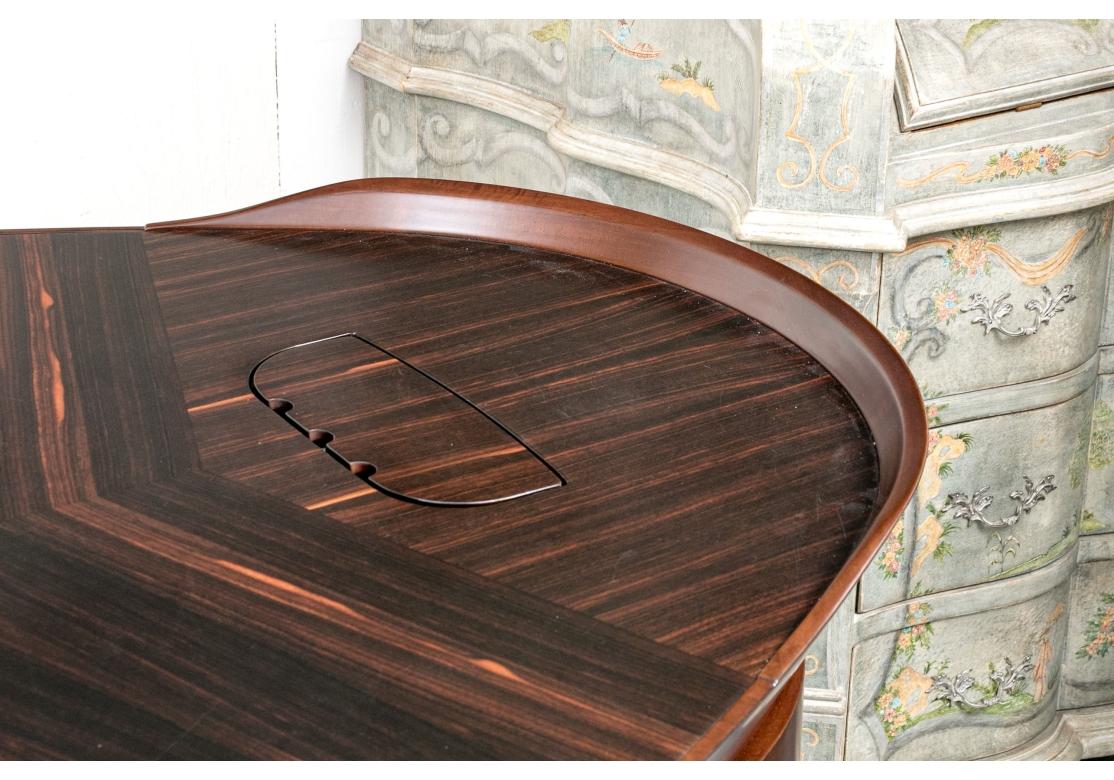 Georgetti Erasmo Luxury Italian Oval Desk by Massimo Scolari For Sale 1