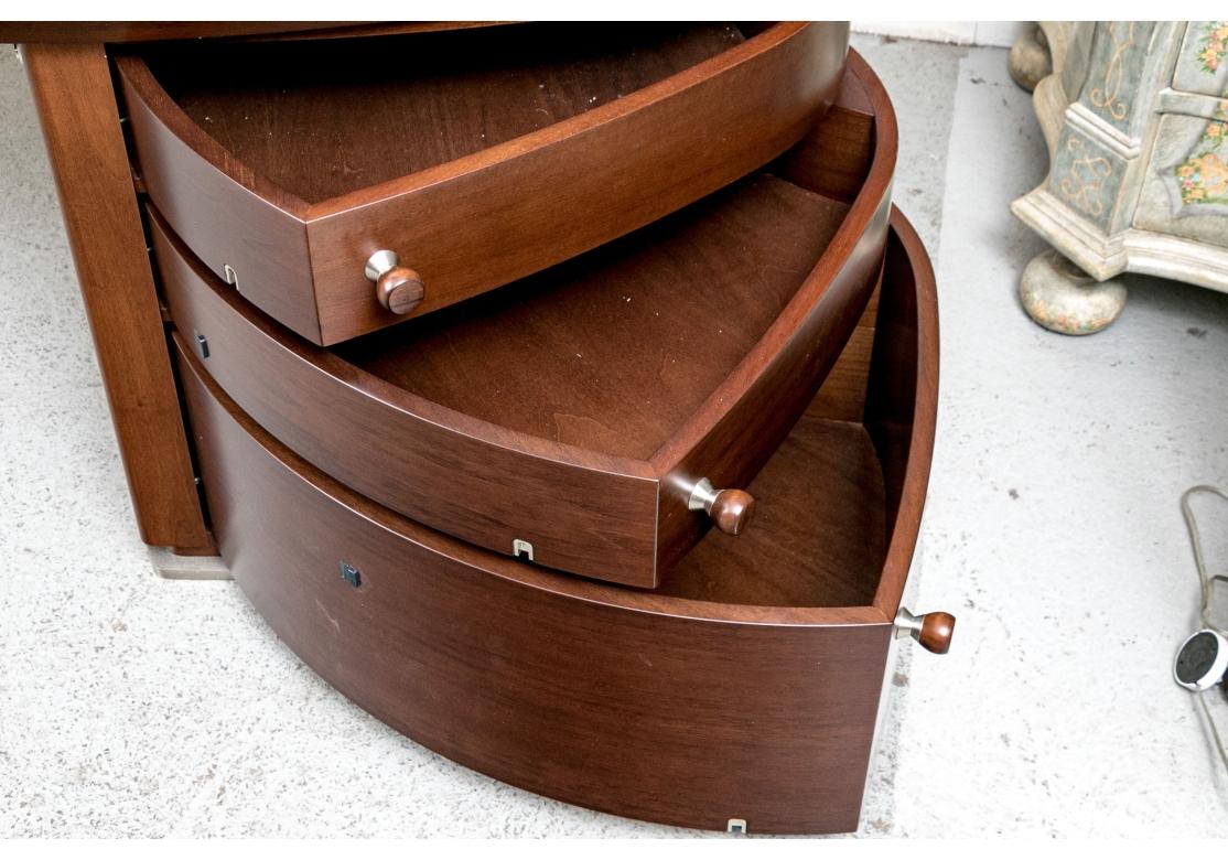 Georgetti Erasmo Luxury Italian Oval Desk by Massimo Scolari For Sale 8