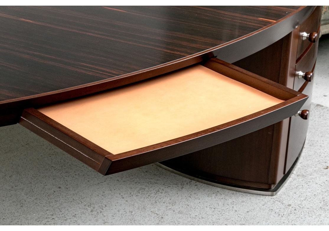 Georgetti Erasmo Luxury Italian Oval Desk by Massimo Scolari For Sale 12