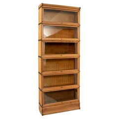 Antique Oak Six Tier Stacking Oak Barrister Bookcase