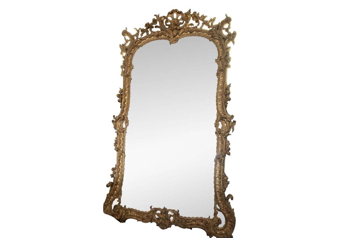 Miroir massif Louis XV sculpté et doré, Prov. Domaine de Karl Lagerfeld en vente 13