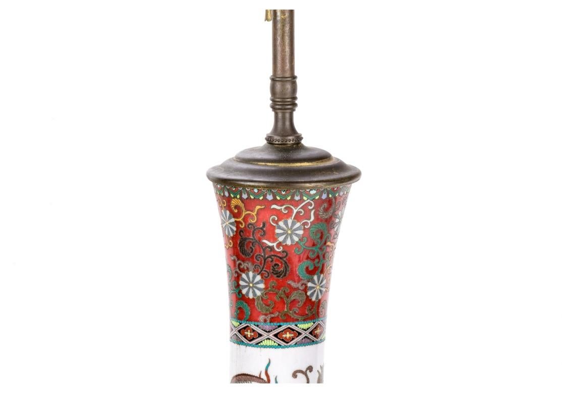 20th Century Vintage Closionne Vase Mounted As A Lamp For Sale
