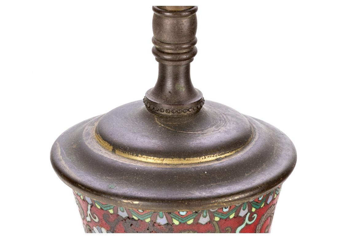 Vintage Closionne Vase Mounted As A Lamp For Sale 5