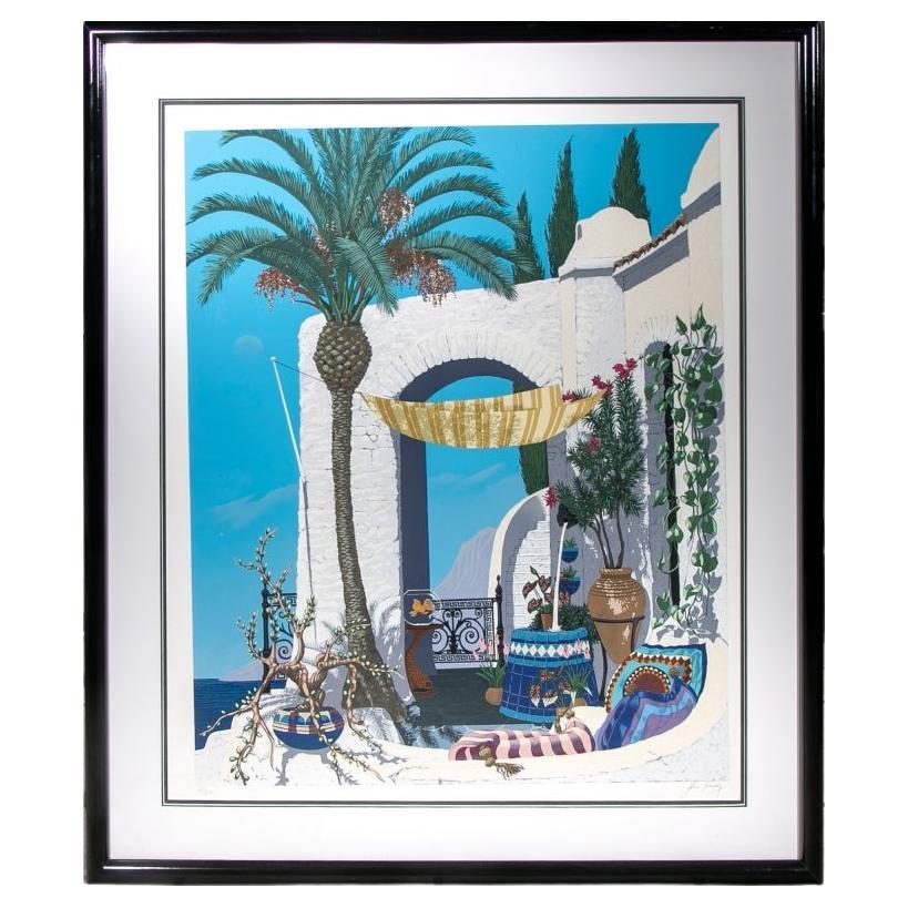 Serigrafie, John Kiraly (Am. B. 1943), Midday At Madame Ada's, Signiert & nummeriert im Angebot