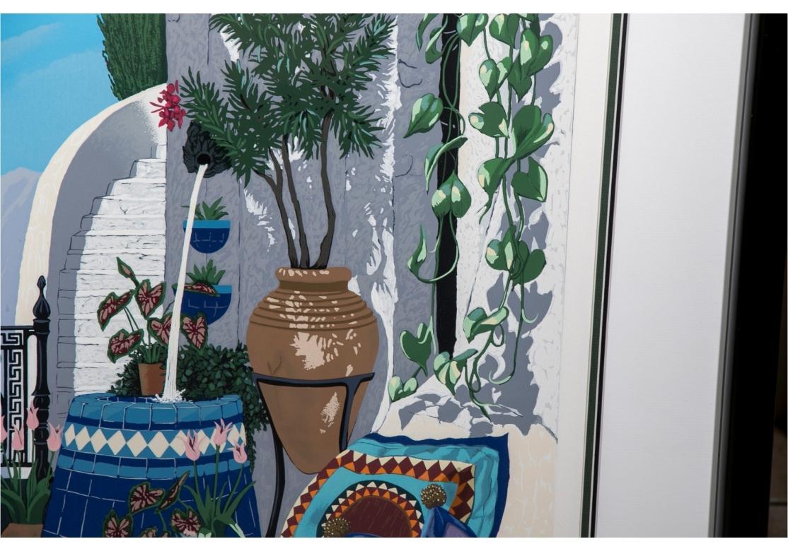 Serigrafie, John Kiraly (Am. B. 1943), Midday At Madame Ada's, Signiert & nummeriert (amerikanisch) im Angebot
