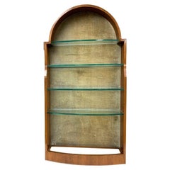 Vintage Custom  Electrified Wall Display Cabinet With 3/8" Thick Glass Shelves