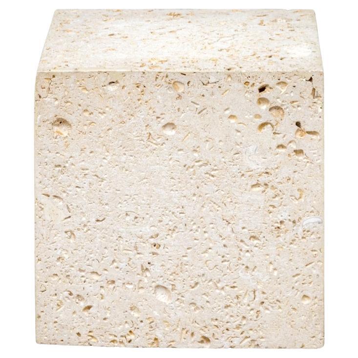 Travertine Cube Table For Sale