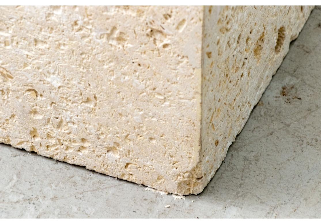 Travertine Cube Table For Sale 7