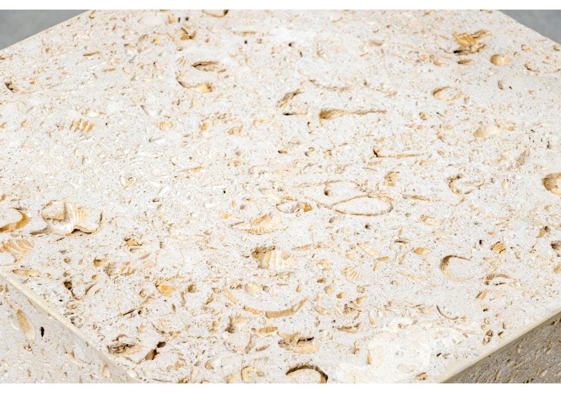 Travertine Cube Table For Sale 4